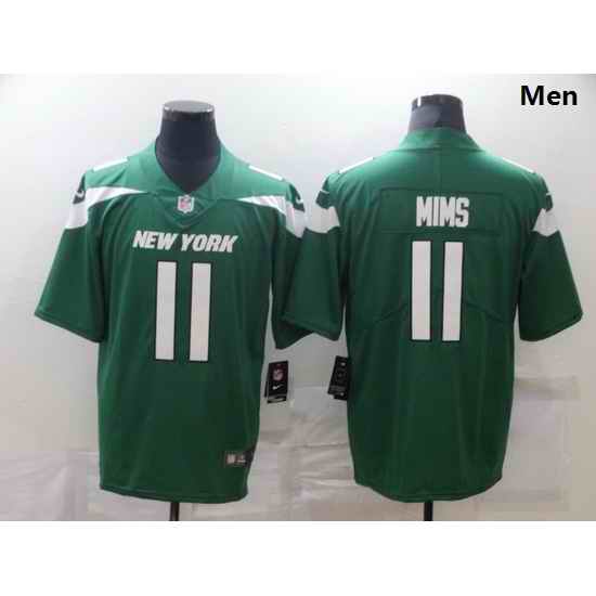Nike New York Jets 11 Denzel Mims Green Vapor Untouchable Limited Jersey